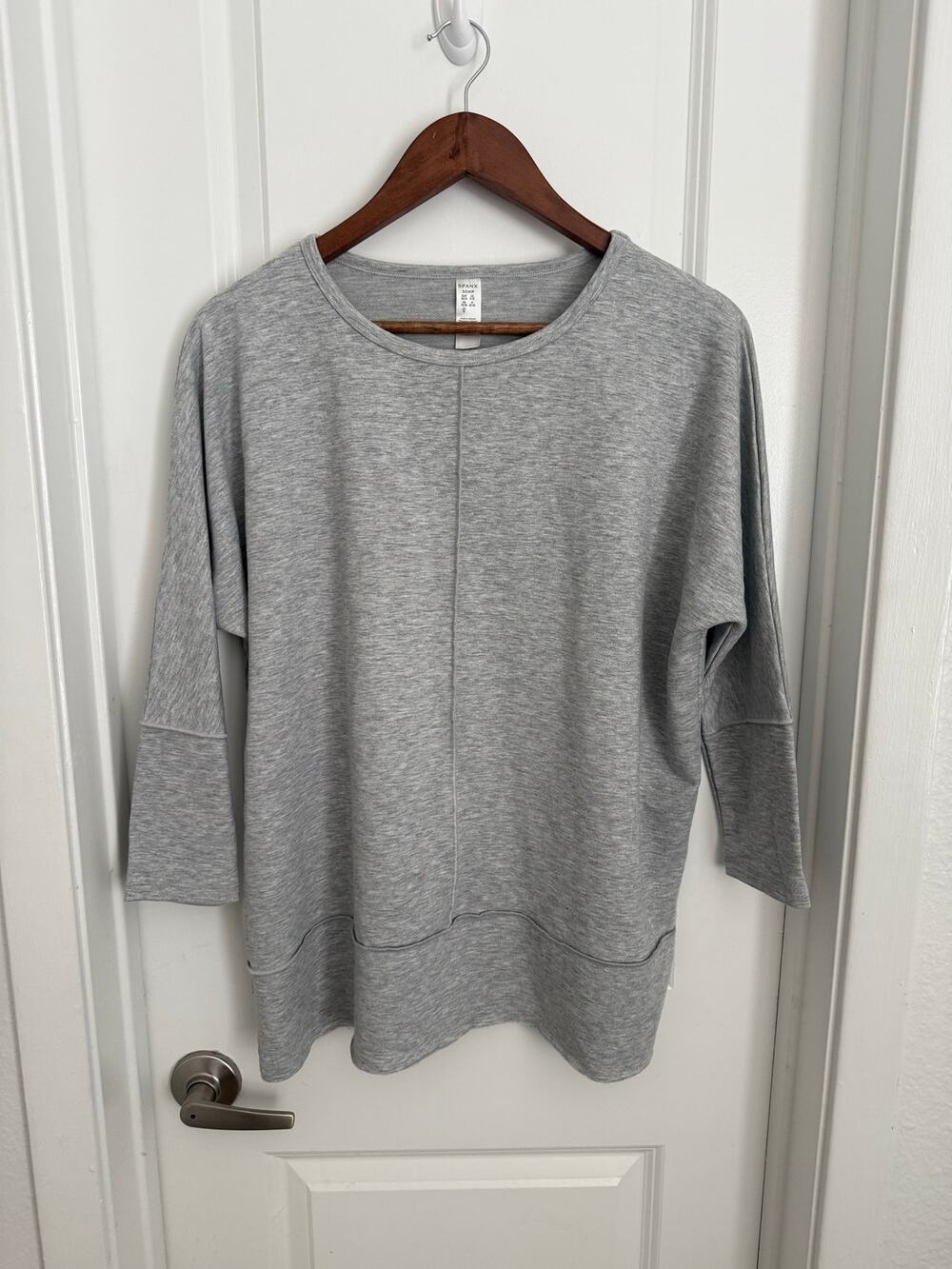 Spanx Gray Dolman Pullover 3/4 Sleeve Sweater Cozy Loungewear